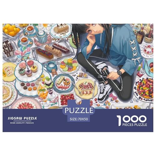 Anime Girl Hölzerne Puzzles Wasserfest 1000 Teile DIY- Puzzle Geschenke Für Erwachsene Spaß Lernspiele​ von YTPONBCSTUG