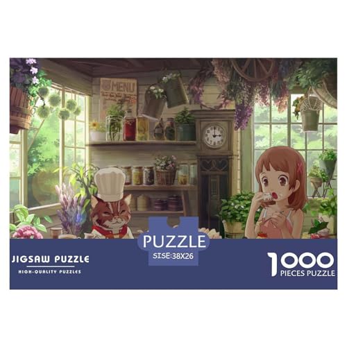Anime Girl Hölzerne Puzzles Wasserfest 1000 Teile DIY- Puzzle Geschenke Für Erwachsene Unmöglich Herausfordernde Puzzlespiele​ von YTPONBCSTUG