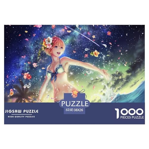 Anime Girl Hölzerne Puzzles Wasserfest 1000-teiliges Puzzle Für Erwachsene Bunt Lernspiele​ von YTPONBCSTUG