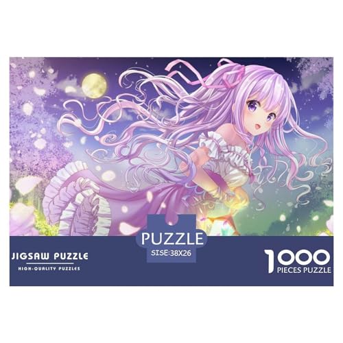 Anime Girl Hölzerne Puzzles Wasserfest 1000-teiliges Puzzle Für Erwachsene Bunt Lernspiele​ von YTPONBCSTUG