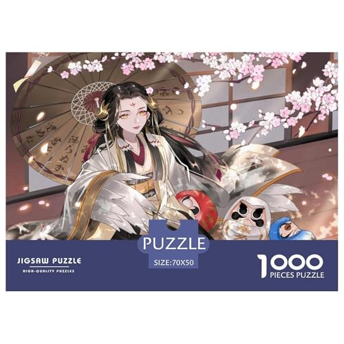 Anime Girl Hölzerne Puzzles Wasserfest 1000-teiliges Puzzle Für Erwachsene Herausfordernd Und Knifflig Herausfordernde Puzzlespiele​ von YTPONBCSTUG