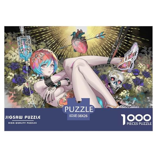 Anime Girl Hölzerne Puzzles Wasserfest 1000-teiliges Puzzle Für Erwachsene Spaß Lernspiele​ von YTPONBCSTUG