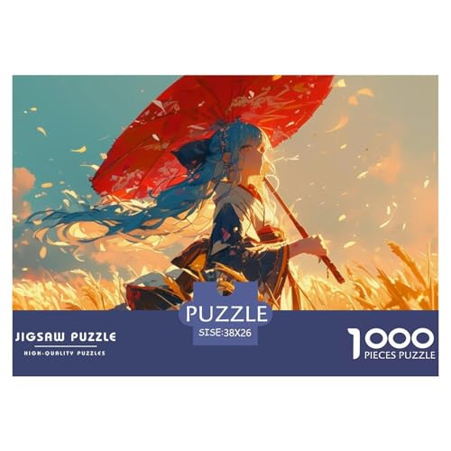Anime Girl Hölzerne Puzzles Wasserfest 1000-teiliges Puzzle Für Erwachsene Unmöglich Lernspiele​ von YTPONBCSTUG