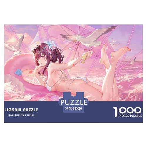 Anime Girl Hölzerne Puzzles Wasserfest 1000-teiliges Puzzle Für Erwachsene Unmöglich Lernspiele​ von YTPONBCSTUG