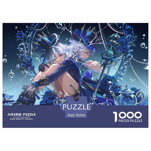 Anime Girls Hölzerne Puzzles Wasserfest 1000 Teile DIY- Puzzle Für Erwachsene Bunt Herausfordernde Puzzlespiele​ von YTPONBCSTUG