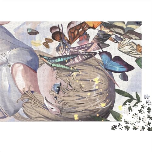 Anime-Mädchen 1000 Teile Puzzle Nachhaltiges Puzzle Für Erwachsene | Hochwertige Umweltfreundliche Materialien |Geschenk Für Erwachsene|Manga 1000pcs (75x50cm) von YTPONBCSTUG