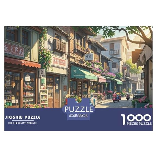 Anime-Straße Hölzerne Puzzles Wasserfest 1000-teiliges Puzzle Für Erwachsene Unmöglich Lernspiele von YTPONBCSTUG