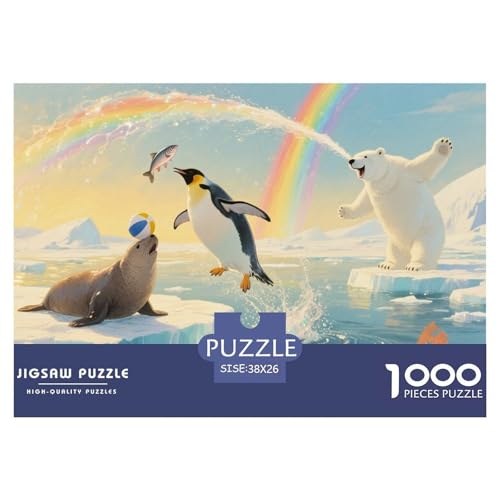 Arktische Eistiere Hölzerne Puzzles Wasserfest 1000 Teile DIY- Puzzle Für Erwachsene Spaß Lernspiele von YTPONBCSTUG