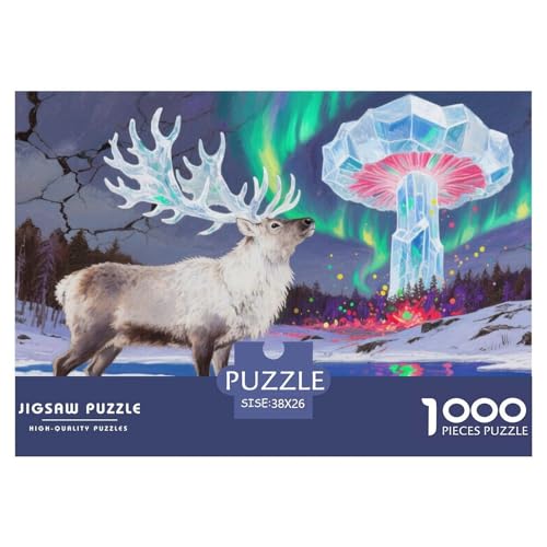 Aurora-Elch Hölzerne Puzzles Wasserfest 1000 Teile DIY- Puzzle Geschenke Für Erwachsene Bunt Lernspiele von YTPONBCSTUG