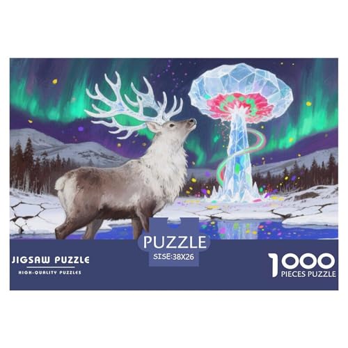 Aurora-Elch Hölzerne Puzzles Wasserfest 1000 Teile DIY- Puzzle Geschenke Für Erwachsene Bunt Lernspiele von YTPONBCSTUG