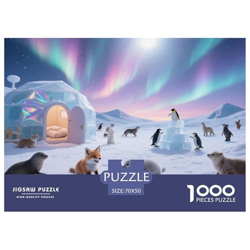 Aurora-Zoo Hölzerne Puzzles Wasserfest 1000-teiliges Puzzle Für Erwachsene Herausfordernd Und Knifflig Herausfordernde Puzzlespiele von YTPONBCSTUG