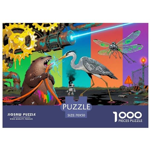 Ausrüstung, Feuchtgebiete Hölzerne Puzzles Wasserfest 1000-teiliges Puzzle Für Erwachsene Unmöglich Lernspiele von YTPONBCSTUG