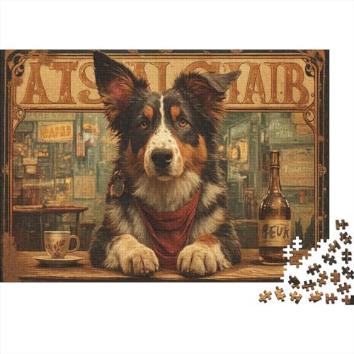 Australian Shepherd Puzzle 1000 Teile Erwachsene Puzzles Für Erwachsene Lernspiel Herausforderungsspielzeug 1000-teilige Puzzles Für Erwachsene 1000pcs (75x50cm) von YTPONBCSTUG