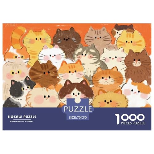 Autumn Cat Hölzerne Puzzles Wasserfest 1000 Teile DIY- Puzzle Für Erwachsene Spaß Lernspiele von YTPONBCSTUG