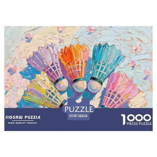 Badminton Hölzerne Puzzles Wasserfest 1000 Teile DIY- Puzzle Für Erwachsene Spaß Lernspiele von YTPONBCSTUG