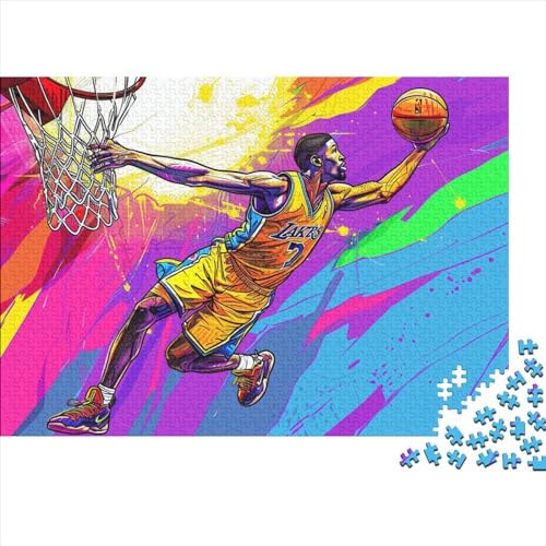 Basketball 500 Stück Puzzles Für Erwachsene-Sport Zeichentrickfilm Muster Puzzles Für Erwachsene 500 DIY Puzzle Spielzeug 500pcs (52x38cm) von YTPONBCSTUG