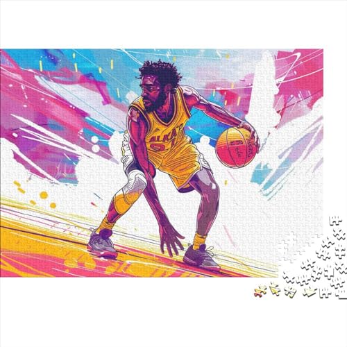 Basketball Puzzle 500 Teile Erwachsene Sport Zeichentrickfilm Puzzles Für Erwachsene Lernspiel Herausforderungsspielzeug 500-teilige Puzzles Für Erwachsene 500pcs (52x38cm) von YTPONBCSTUG