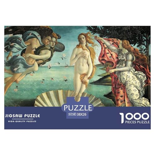 Birth of Venus (La Nascita Di Venere) Hölzerne Puzzles Wasserfest 1000-teiliges Puzzle Geschenke Für Erwachsene Herausfordernd Und Knifflig Lernspiele von YTPONBCSTUG