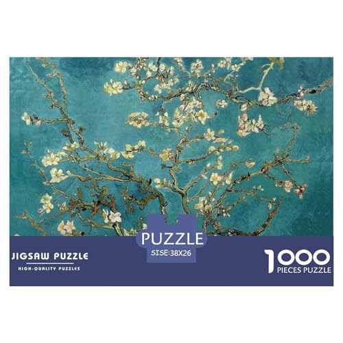 Blossoming Almond Tree Hölzerne Puzzles Wasserfest 1000 Teile DIY- Puzzle Für Erwachsene Bunt Lernspiele von YTPONBCSTUG