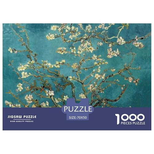 Blossoming Almond Tree Hölzerne Puzzles Wasserfest 1000-teiliges Puzzle Für Erwachsene Bunt Lernspiele von YTPONBCSTUG