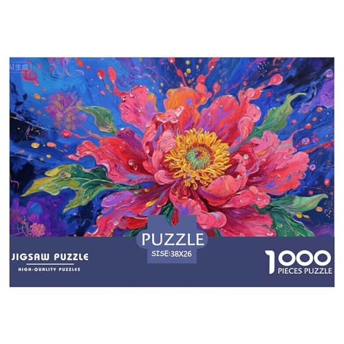 Blume Hölzerne Puzzles Wasserfest 1000 Teile DIY- Puzzle Geschenke Für Erwachsene Herausfordernd Und Kniffligzur Heimdekoration von YTPONBCSTUG