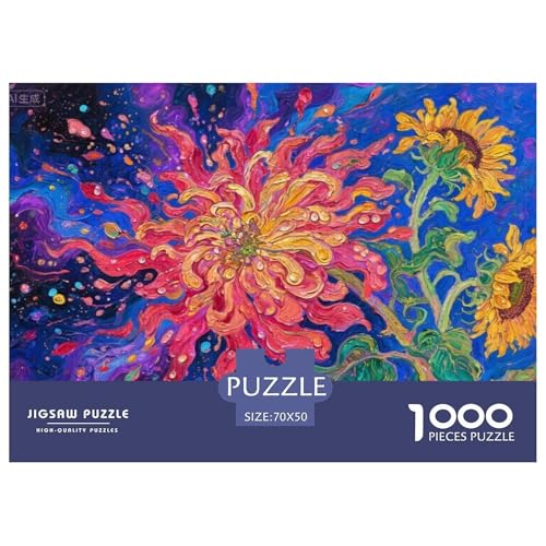 Blume Hölzerne Puzzles Wasserfest 1000-teiliges Puzzle Für Erwachsene Unmöglich Lernspiele von YTPONBCSTUG