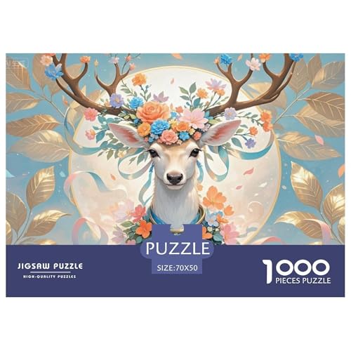 Blumenhirsch Hölzerne Puzzles Wasserfest 1000 Teile DIY- Puzzle Für Erwachsene Herausfordernd Und Kniffligzur Heimdekoration Blumenhirsch Hölzerne Puzzles Wasserfest 1000 Teile DIY- Puzzle Für Erwachsene Herausfordernd Und Kniffligzur Heimdekoration von YTPONBCSTUG