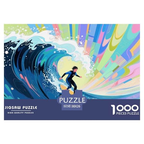 Brandung Hölzerne Puzzles Wasserfest 1000-teiliges Puzzle Für Erwachsene Unmöglich Lernspiele von YTPONBCSTUG