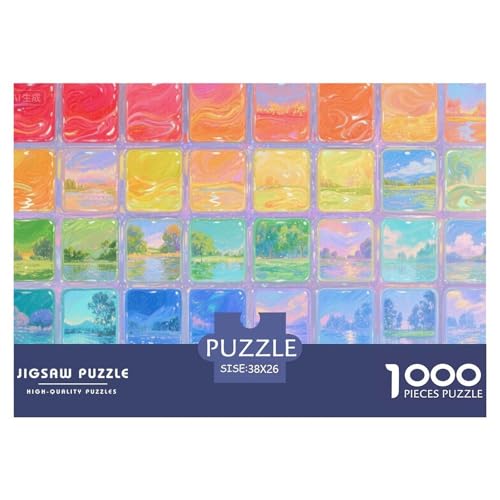 Bunte Pflanzen Hölzerne Puzzles Wasserfest 1000 Teile DIY- Puzzle Geschenke Für Erwachsene Spaß Lernspiele von YTPONBCSTUG