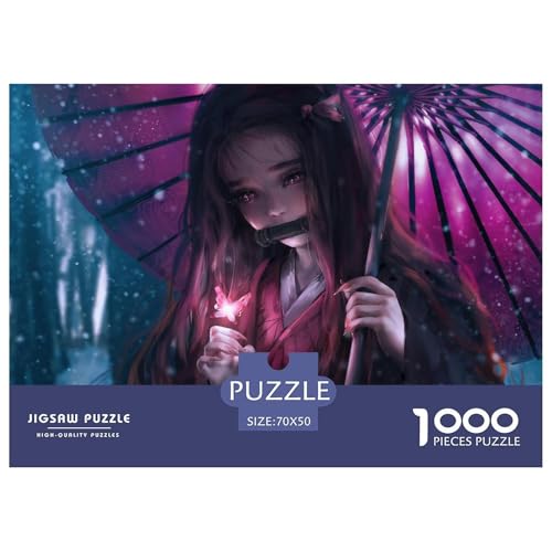 Butterfly-Anime Girl Hölzerne Puzzles Wasserfest 1000 Teile DIY- Puzzle Geschenke Für Erwachsene Bunt Herausfordernde Puzzlespiele​ von YTPONBCSTUG
