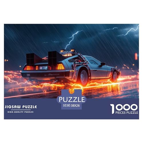 Car with Lightning and Fire Hölzerne Puzzles Wasserfest 1000 Teile DIY- Puzzle Für Erwachsene Bunt Puzzle Zur Heimdekoration​ von YTPONBCSTUG