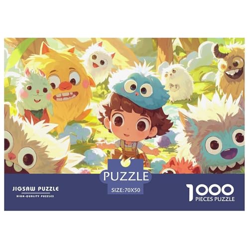Cartoon-Monster Hölzerne Puzzles Wasserfest 1000 Teile DIY- Puzzle Für Erwachsene Buntzur Heimdekoration von YTPONBCSTUG