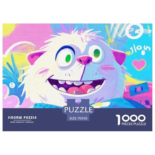 Cartoon-Monster Hölzerne Puzzles Wasserfest 1000 Teile DIY- Puzzle Für Erwachsene Unmöglich Herausfordernde Puzzlespiele von YTPONBCSTUG