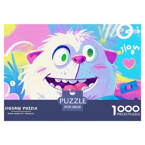 Cartoon-Monster Hölzerne Puzzles Wasserfest 1000 Teile DIY- Puzzle Geschenke Für Erwachsene Herausfordernd Und Kniffligzur Heimdekoration von YTPONBCSTUG