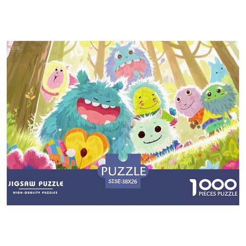 Cartoon-Monster Hölzerne Puzzles Wasserfest 1000-teiliges Puzzle Geschenke Für Erwachsene Herausfordernd Und Knifflig Lernspiele von YTPONBCSTUG