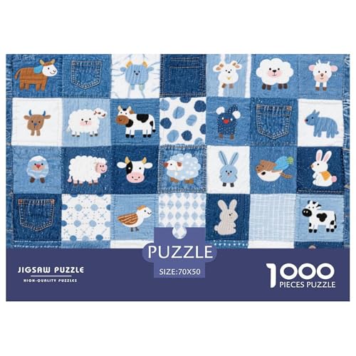 Cartoon-Tier Hölzerne Puzzles Wasserfest 1000 Teile DIY- Puzzle Für Erwachsene Unmöglich Lernspiele von YTPONBCSTUG