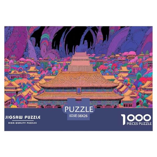 Chinesischer Kaiserpalast Hölzerne Puzzles Wasserfest 1000 Teile DIY- Puzzle Geschenke Für Erwachsene Unmöglich Lernspiele von YTPONBCSTUG