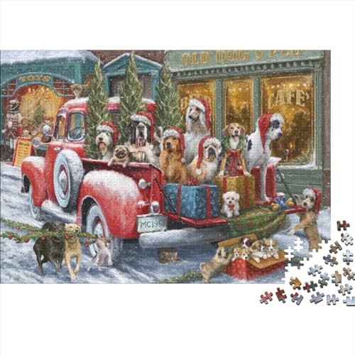 Christmas Puzzle,1000 Teile Puzzle Festive Cartoon,Erwachsene Puzzlespiel,Weihnachts-/Neujahrsgeschenk,Puzzle-Spielzeug Für Dekorative Malerei 1000pcs (75x50cm) von YTPONBCSTUG