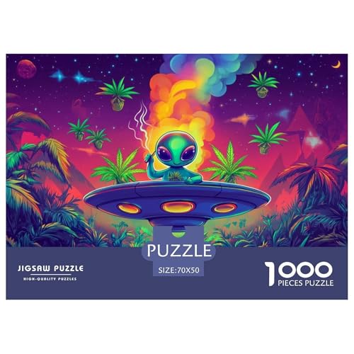 Cute Alien-UFO Hölzerne Puzzles Wasserfest 1000 Teile DIY- Puzzle Für Erwachsene Bunt Puzzle Zur Heimdekoration Cute Alien-UFO Hölzerne Puzzles Wasserfest 1000 Teile DIY- Puzzle Für Erwachsene Bunt Puzzle Zur Heimdekoration von YTPONBCSTUG