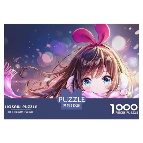 Cute Anime Girls-Winter Scarf Hölzerne Puzzles Wasserfest 1000 Teile DIY- Puzzle Für Erwachsene Bunt Herausfordernde Puzzlespiele​ von YTPONBCSTUG