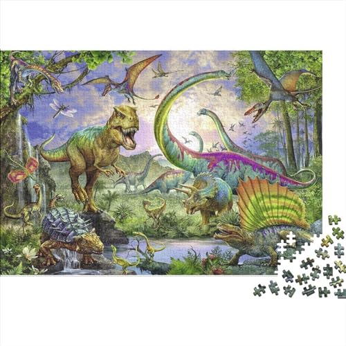 Dinosaur Puzzle,1000 Teile Puzzle,Erwachsene Puzzlespiel,Weihnachts-/Neujahrsgeschenk,Puzzle-Spielzeug Für Dekorative Malerei 1000pcs (75x50cm) von YTPONBCSTUG