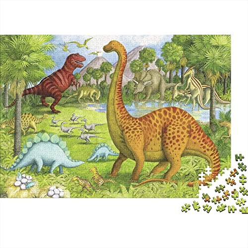 Dinosaur Puzzles 1000 Stück Puzzles Für Erwachsene Lernen Lernspielzeug Weihnachten Geburtstag Geschenke 1000pcs (75x50cm) von YTPONBCSTUG