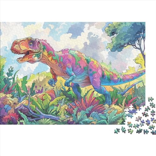 Dinosaurier 1000 Stück Puzzles Für Erwachsene-Tier Zeichentrickfilm Muster Puzzles Für Erwachsene 1000 DIY Puzzle Spielzeug 1000pcs (75x50cm) von YTPONBCSTUG