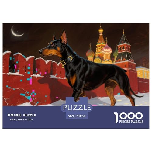 Dobermann (Kreml) Hölzerne Puzzles Wasserfest 1000 Teile DIY- Puzzle Für Erwachsene Unmöglich Lernspiele von YTPONBCSTUG