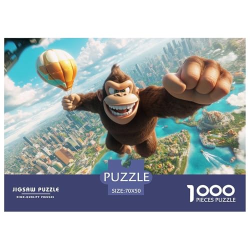 Donkey Kong Hölzerne Puzzles Wasserfest 1000-teiliges Puzzle Für Erwachsene Herausfordernd Und Knifflig Puzzle Zur Heimdekoration​ von YTPONBCSTUG