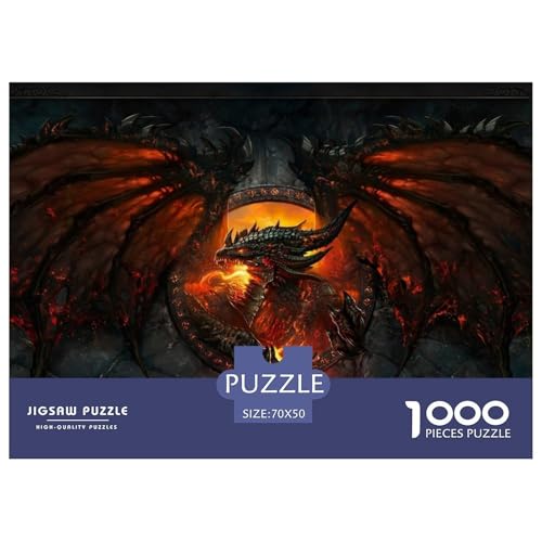 Dragon-Warcraft Hölzerne Puzzles Wasserfest 1000-teiliges Puzzle Für Erwachsene Herausfordernd Und Knifflig Lernspiele​ von YTPONBCSTUG