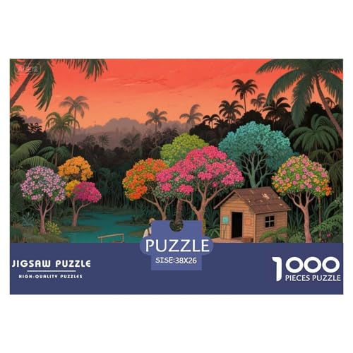 Dschungelsee Hölzerne Puzzles Wasserfest 1000 Teile DIY- Puzzle Für Erwachsene Unmöglich Lernspiele von YTPONBCSTUG