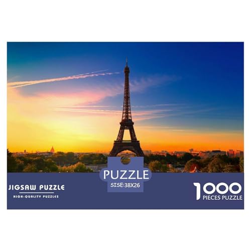 Eiffel Tower Hölzerne Puzzles Wasserfest 1000 Teile DIY- Puzzle Geschenke Für Erwachsene Spaß Puzzle Zur Heimdekoration​ von YTPONBCSTUG