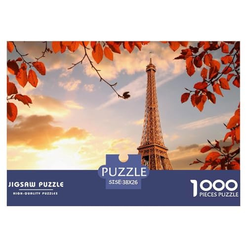 Eiffel Tower-Paris Hölzerne Puzzles Wasserfest 1000 Teile DIY- Puzzle Für Erwachsene Herausfordernd Und Knifflig Puzzle Zur Heimdekoration​ von YTPONBCSTUG