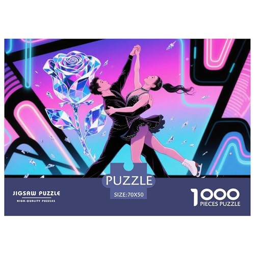 Eiskunstlauf Hölzerne Puzzles Wasserfest 1000 Teile DIY- Puzzle Geschenke Für Erwachsene Bunt Herausfordernde Puzzlespiele von YTPONBCSTUG